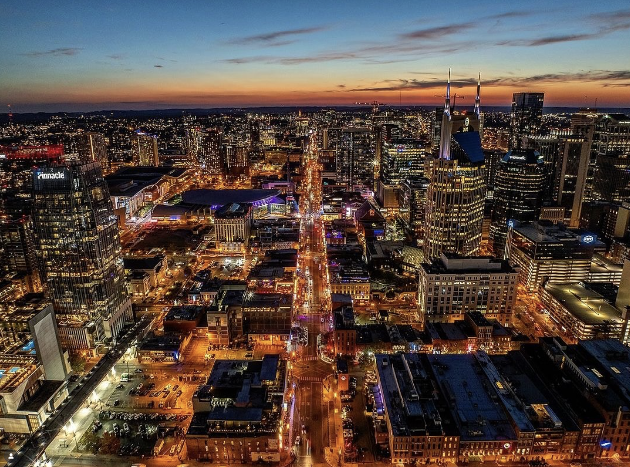 Aerial view of city